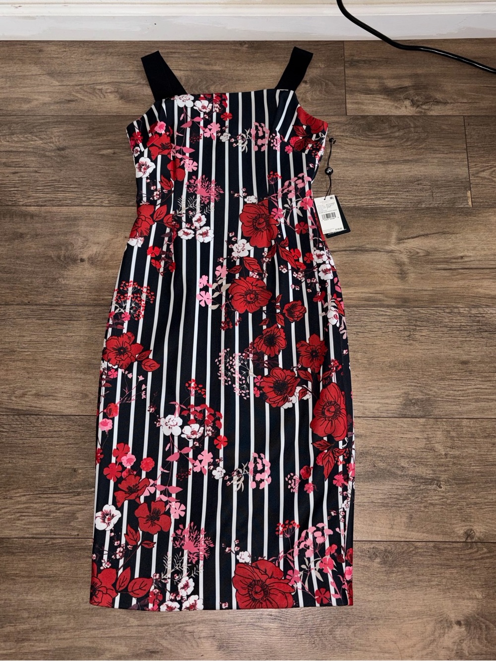 Adrianna Papell Floral Stripe Sheath Dress